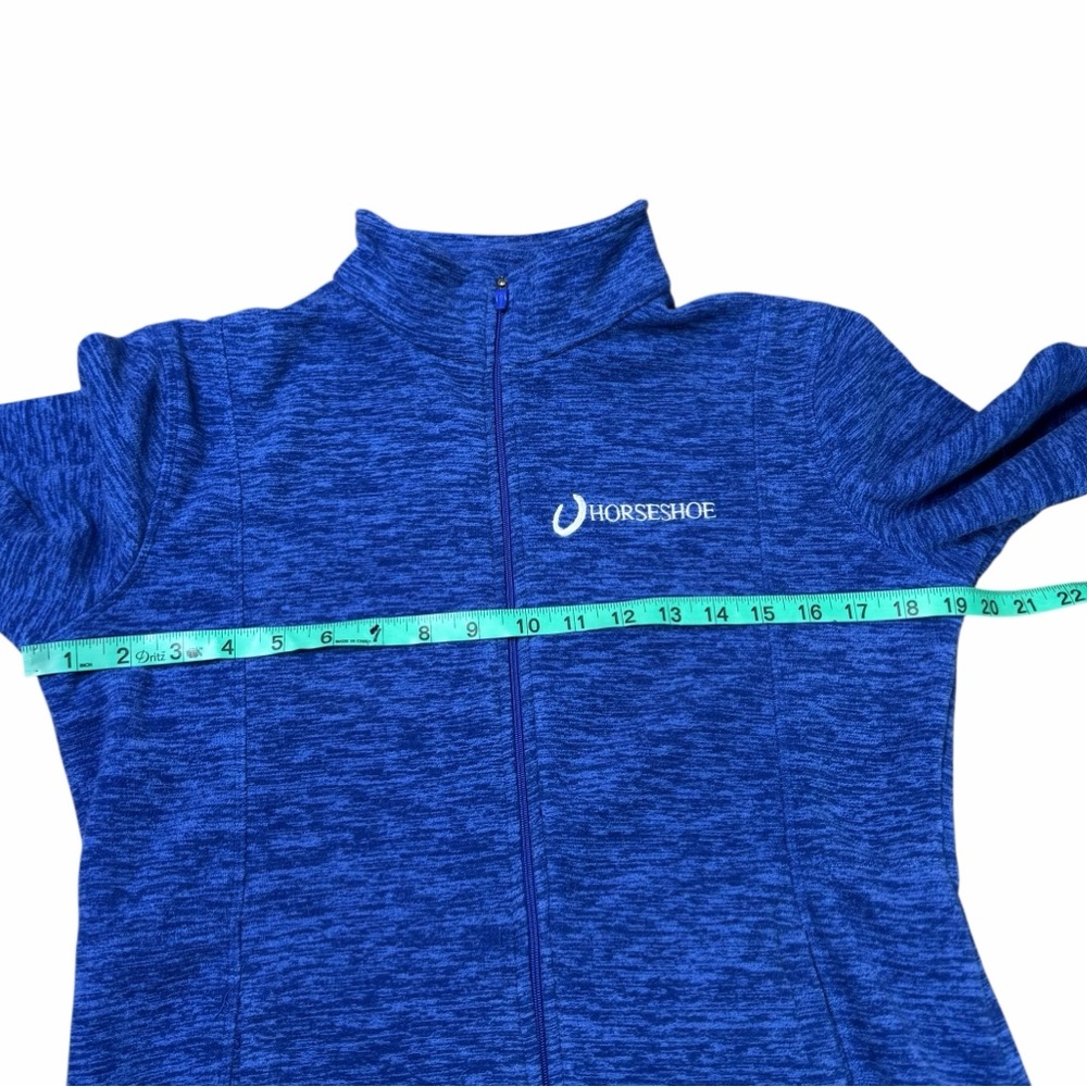 Horseshoe Casino Royal Blue & White Logo Full Zip Fleece Jacket - Size Small - Picture 11 of 14